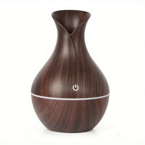 1pc 130ML Wood Grain Humidifier, Cool H2o Spray Mist Aroma Essential Oil Diffuser Usb Mini Air Humidifier