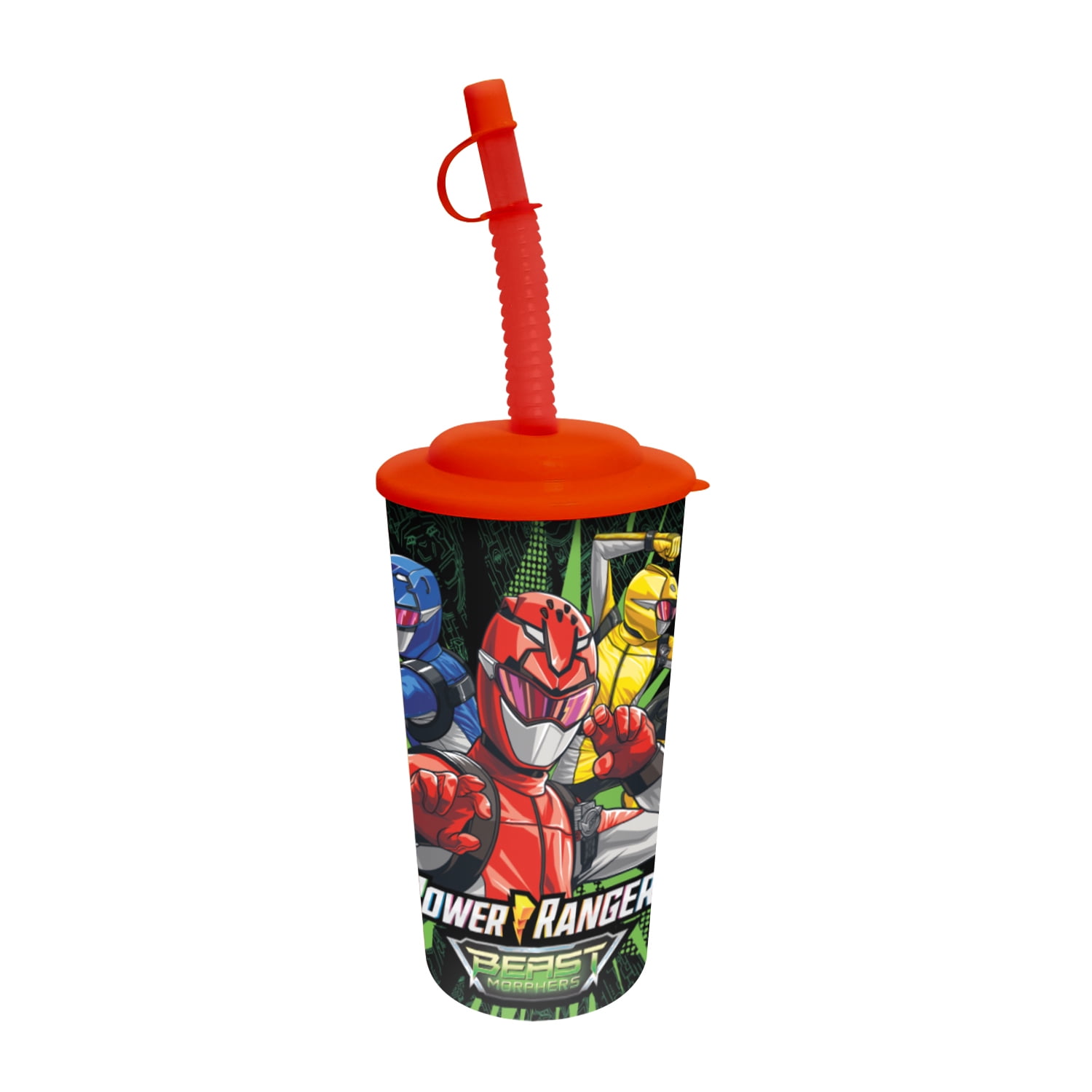 Vaso Con Bombilla Power Rangers