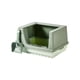 thumbnail image 3 of Caja de arena para gatos Bandeja de arena Parte inferior desmontable Semicerrada para mascotas pequeñas Ahorro de espacio Suministros de limpieza para L verde, 3 of 5