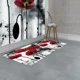thumbnail image 3 of Alfombrillas De Baño T.f.i Diseño Varios 180x180 Cm Rojo Y Blanco Flores, 3 of 3