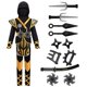 thumbnail image 3 of Disfraz de Ninja Dorado de Spooktacular Creations para niños de 8 a 10 años, 3 of 7