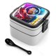 thumbnail image 1 of Kylian Mbappé Fiambrera de Doble Capa, Contenedor de Almuerzo Portátil Apilable, Almacenamiento de Alimentos Hermético a Prueba de Fugas, 1000ml, 1 of 6