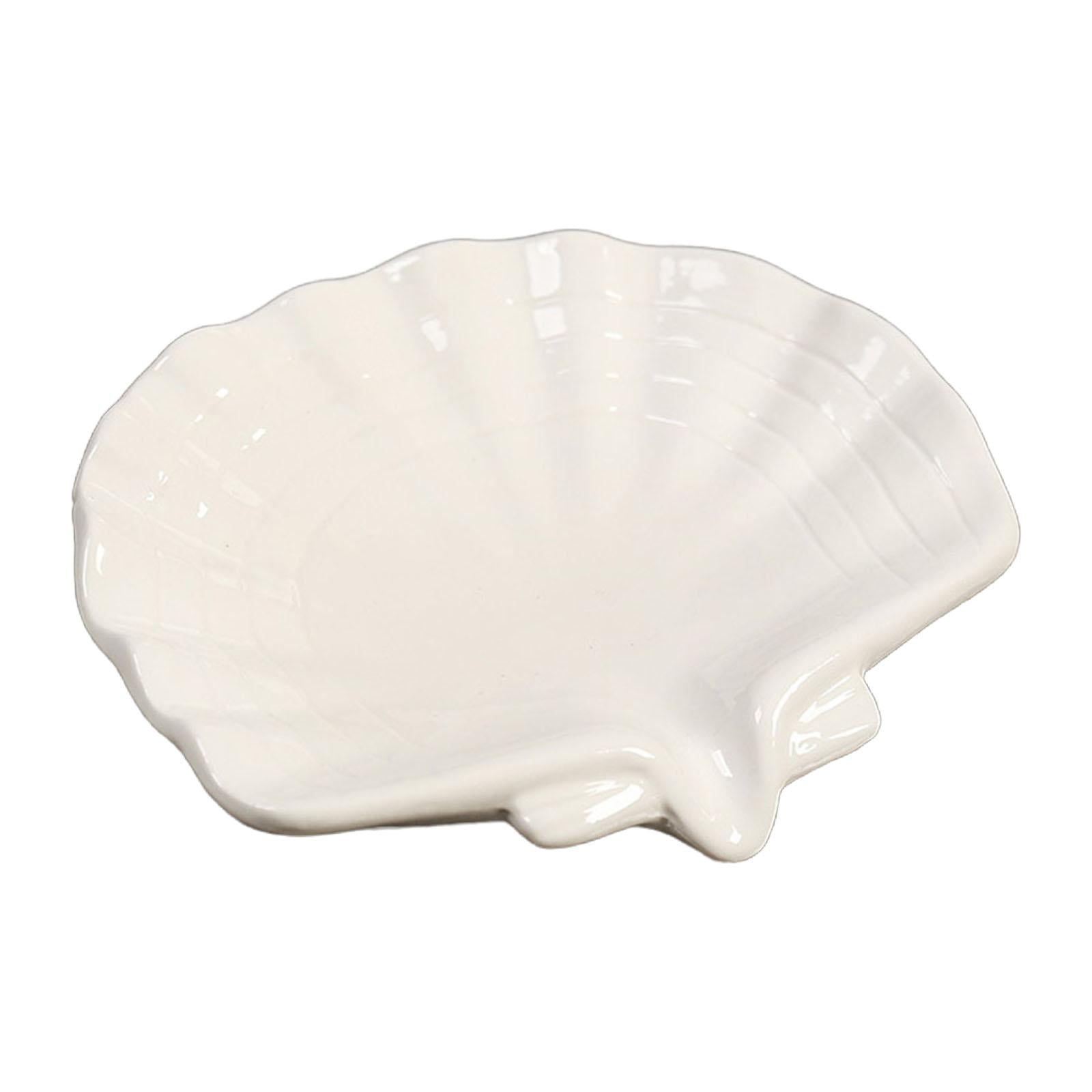 Bothyi - Jabonera Fácil De Usar Soporte De Esponja Fácil De Limpiar Decoración De Drenaje Automático Caja De Soporte De Jabón Concha Blanca