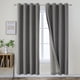thumbnail image 1 of Cortinas Joydeco, opacas, color gris oscuro, 229 cm, 2 paneles, 100% lino, 1 of 8