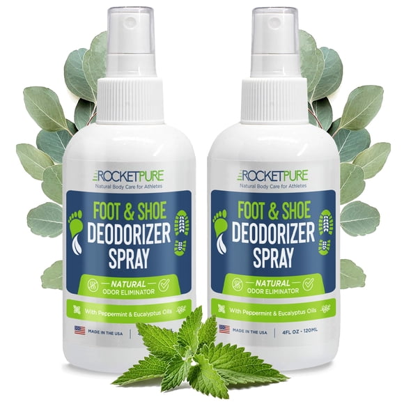 Desodorizante en aerosol Rocket Pure Foot & Shoe, 120 ml (4 oz), paquete de 2