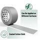 thumbnail image 3 of Gaffers Tape Bates, paquete de 2 unidades, 2 pulgadas x 21 m, recubiertas de polietileno gris, 3 of 7