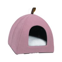 Ioensy - Interior Encantador Nido De Gato Plegable Cueva Cálida Tienda Universal Para Perros Pequeños Para Gatos Rosa S
