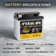 thumbnail image 3 of Batería para motocicleta Daakmax YTX5L-BS 12V 4Ah 80 CCA AGM, 3 of 7