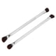thumbnail image 4 of Juego de 2 brochas de doble punta para sombras de ojos, de fibra suave, plateadas, para contorno de nariz, herramienta cosmética, 4 of 8