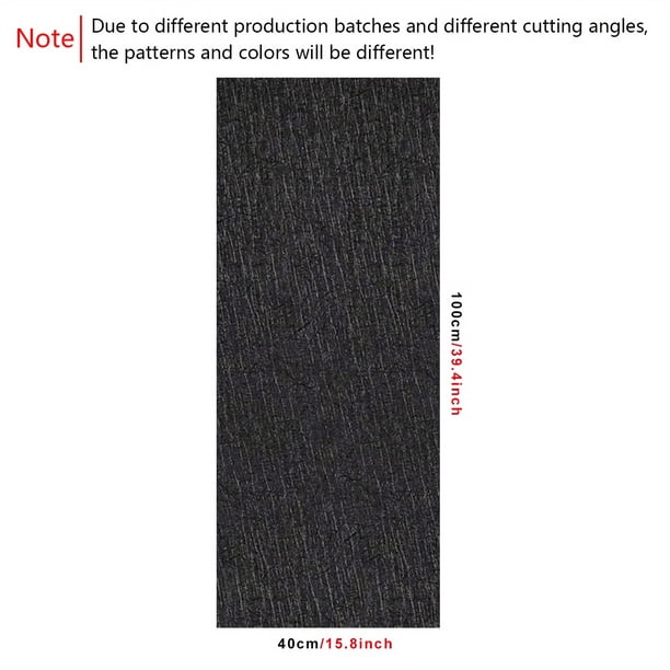 1pc Black Peel And Stick Wallpaper, 39.4inX15.8in, Silk Embossed Self Adhesive Removable Wallpaper, Black Contact Paper, Vinyl Film, Wrapping Stickers, Shelf Paper Liner