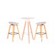 thumbnail image 1 of Mesa Alta 60x105 + 2 Sillas Piso Bar Alto Blanco, 1 of 3