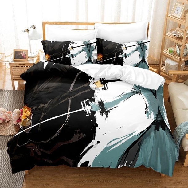 New Anime Bleach Bedding Set Single Twin Full Size Bed Set Adult Kid Bedroom Duvet cover Sets Home Textiles Bed Sheets