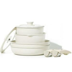 Wakeshome - Batería De Cocina Sarten Antiadherente Mango Extraíble 9Pz