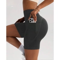 Likeshop - Calza Corta Deportiva Tiro Extra Alto Gym Bolsillo Lycra Colores 7035