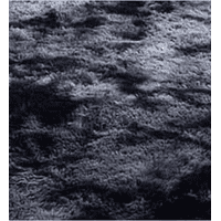 Genérico - Alfombra Peluda Grande Color Negra Jaspeado