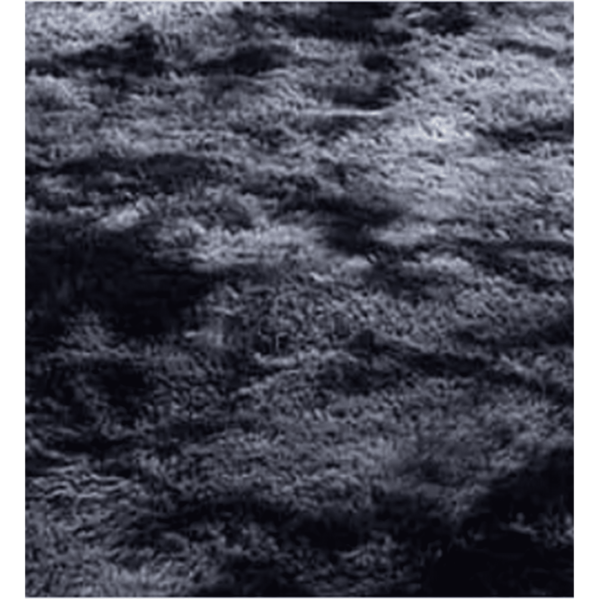 Genérico - Alfombra Peluda Grande Color Negra Jaspeado