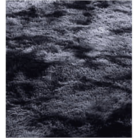 Genérico - Alfombra Peluda Grande Color Negra Jaspeado