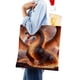 thumbnail image 4 of Dragon Bolso de tela con estampado de lienzo para mujer, bolsa de compras reutilizable y estética, con cremallera interior, regalo para mujer, 35 × 40 cm., 4 of 6