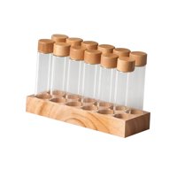 Magideal - Contenedores Para Almacenar Granos De Café Tubo Para Almacenar Café Con Estante De Exhibición Tubos Para Almacenar Granos De Café Para Venta Minorista 12 Piezas De Vidrio Alto