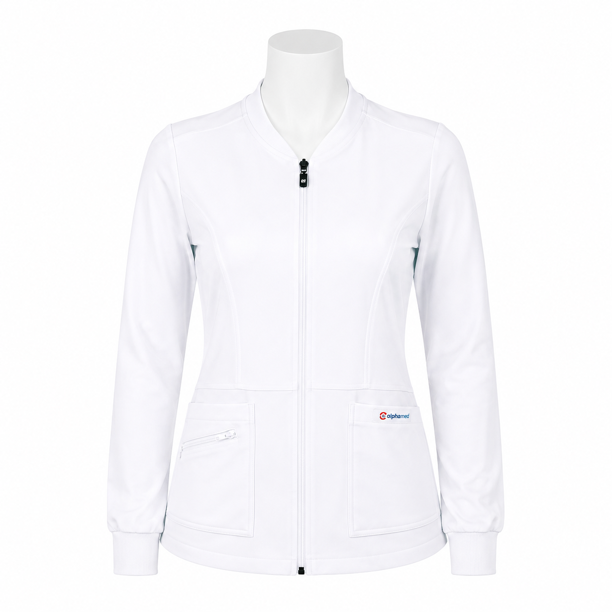Polerón clínico Flexxy Confort - Mujer. Art. PFC-7 - Blanco