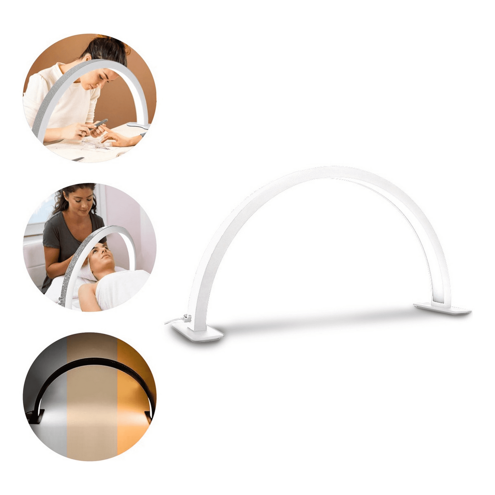 Genérico - Lampara Led Media Luna Estetica Para Pestañas Uñas Belleza B