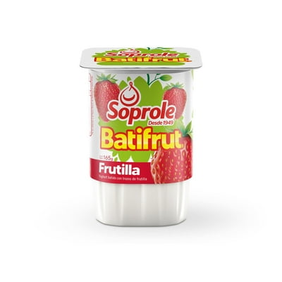 Yoghurt Batido Batifrut Con Trozos De Frutilla Pote 165 G Soprole