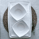 thumbnail image 2 of Set de 6 Bowls Melamina Cuadrado Blanca 12.5x12.5 Cm Línea Carre, 2 of 9