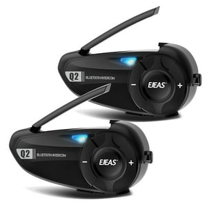 Pack 2 Intercomunicadores Y Manos Libres Bluetooth Radio Fm Ejeas Q2