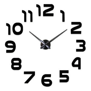 Genérico - Reloj Para Pared 3D Grande Negro Gran Diseño Moderno Jhn