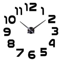 Genérico - Reloj Para Pared 3D Grande Negro Gran Diseño Moderno Jhn