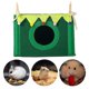 thumbnail image 5 of Cama De Fieltro Caliente Para Nido De Cueva De Escondite De Conejillos De Indias Para Conejo Erizo De Azúcar Planeador Verde L, 5 of 6