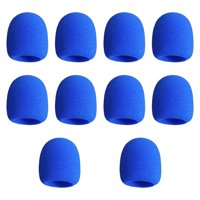 Magideal - Cubierta De Micrófono De 10 Piezas Cubierta De Micrófono De Espuma De Protección De Reemplazo Espesado Resistente Para El Parabrisas Para Discursos , Azul
