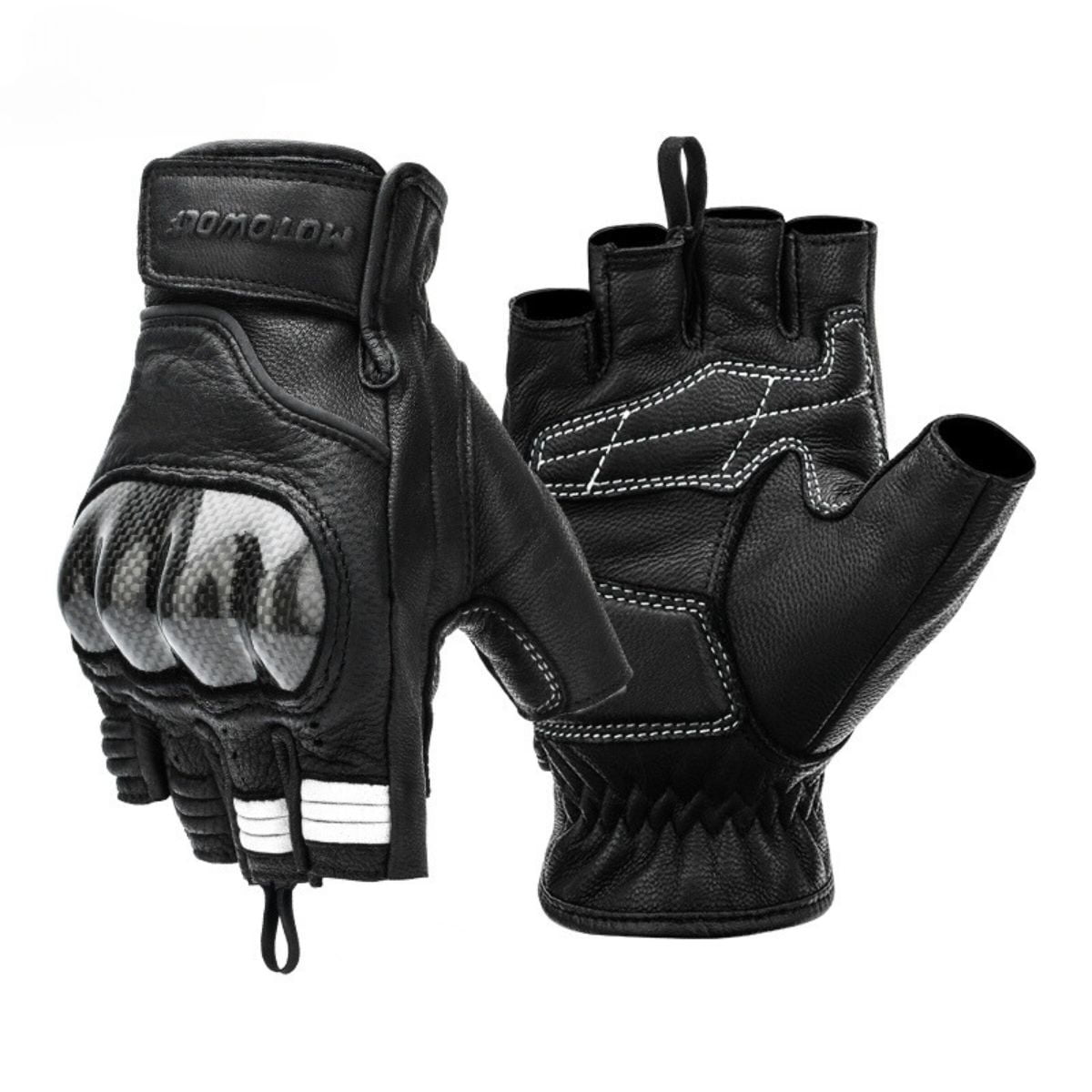 Guantes Medio Dedo Para Moto Motowolf 0334