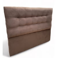 Muebles Barcelona - Respaldo De Cama 2 Plazas Valencia Felpa Café