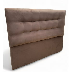 Muebles Barcelona - Respaldo De Cama 2 Plazas Valencia Felpa Café