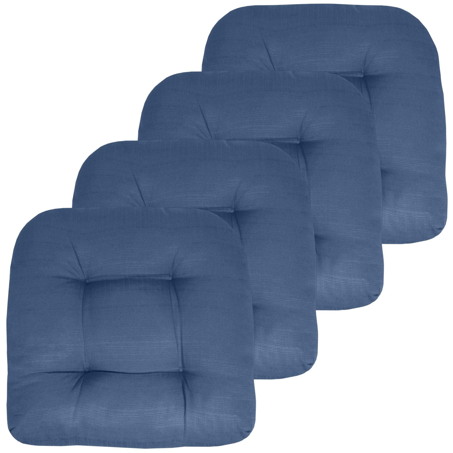 Cojines De Patio Sweet Home Collection Para Sillas De Exterior, Funda De Asiento De 48 X 48 Cm, Paquete De 4 (1 Unidad), Color Azul