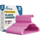 thumbnail image 1 of Perchas de plástico Lifemaster de alta resistencia, paquete de 50, color rosa, 1 of 9