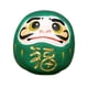 thumbnail image 1 of Estatua De Muñeca Daruma Artesanal Decorativa Para Decoración De Estantería De Mesa Verde, 1 of 3