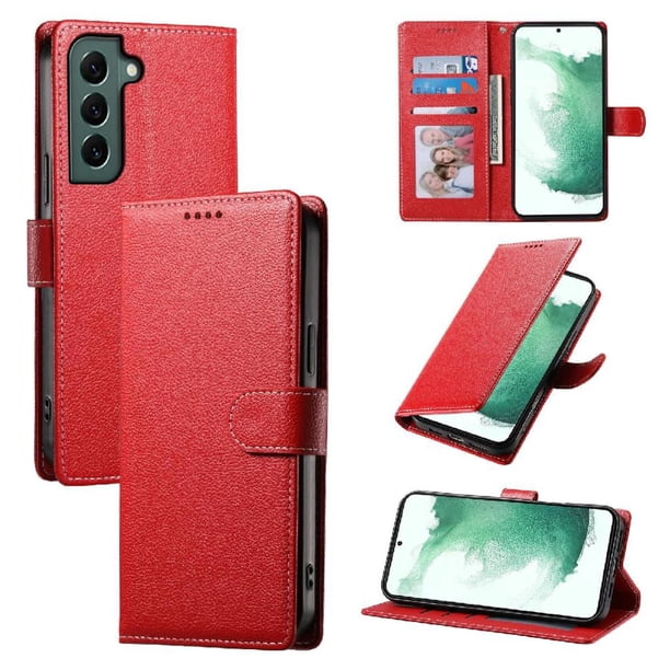 Funda para FOXDOCK Samsung Galaxy S22 Plus– Cuero Premium, 3 ranuras para tarjetas, Protección contra impactos