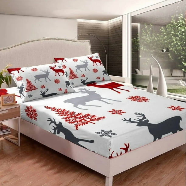 Encantador juego de cama navideño de 3 piezas de poliéster para niños