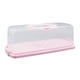 thumbnail image 1 of Soporte Para Tartas Con Asa, Soporte Para Tartas Con Tapa Para Cocina, Magdalenas, Picnic, Rectángulo Rosa, 1 of 5