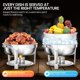 thumbnail image 2 of Platos Rengue de 6 litros para buffet, paquete de 4 unidades, acero inoxidable, 2 of 8
