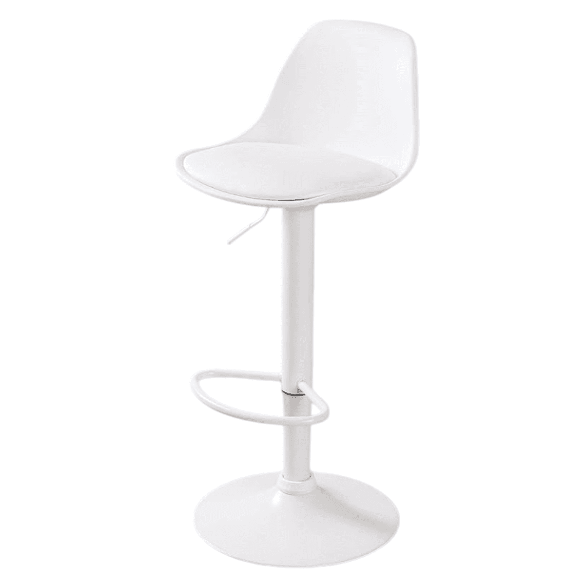 Moboi - Taburete Eames Base Blanca Para Cocina O Bar Blanco