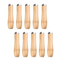 Ioensy - 10 Uds. Mango De Lima De Madera, Carpintería De Madera Dura Con Anillo De Metal, Escofina De Madera