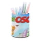 thumbnail image 1 of Oso Agente Especial-theme Cylinder Pen Holder Pencil Organizer with Flannel Lining PVC Leather Material Cardboard Base for study work 10*8CM, 1 of 6