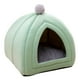 thumbnail image 5 of Gato Cama Cachorro Perrera Sofá Semicerrado Invierno Para Gatos Perros Suministros Verde, 5 of 5
