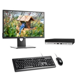 Kit Monitor + Mini Pc Hp 800 G3 (Intel Core I5-6500T 8Gb 256Gb Ssd) + Teclado & Mouse Reacondicionado Grado A