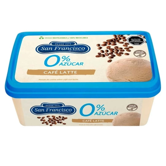 Helado Sabor Café Latte 0% Azúcar Cassata 1 L San Francisco