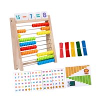 Magideal - Aprendizaje De Madera Abacus De Aprendizaje De Aprendizaje Y Restaurante De Matemáticas Educativas Juegos De Matemáticas En Marco De Madera Para Niños