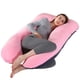 thumbnail image 1 of Almohada para embarazadas, almohada en forma de U desmontable y lavable, cojín grande, almohada de cintura, 1 of 5